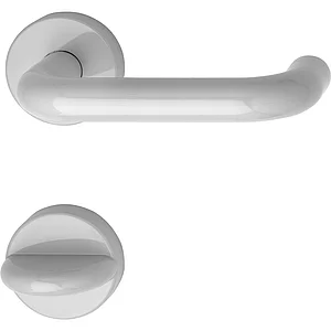 Drückergarnitur 111.20 R - auf Rosette WC, 38 - 48, lichtgrau