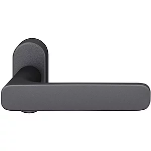 FSB Rahmentürdrücker 09 1289 Hochhaltefeder B ovale Rosette Aluminium schwarz