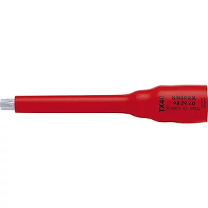 KNIPEX Steckschlüssel-Einsatz isoliert 9829, 3/8" für TX40, Länge 123 mm