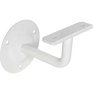 SCHÖSSMETALL Handlaufträger rund, Wandabstand 80 mm, weiß beschichtet