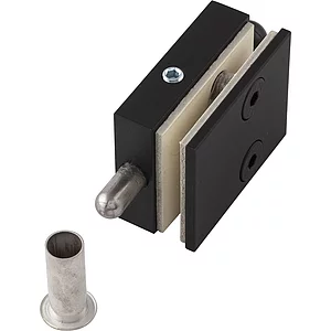 DORMA-Glas Feststellriegel 12.312 mit Bodenbuchse für 8 mm Glas, schwarz matt