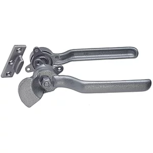 Hebelverschluss beidseitig mit Schließkloben, links, Temperguss silberfärbig