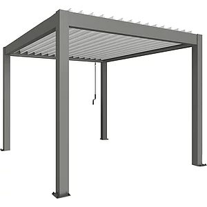 BIOHORT Pergola Gr. 3 x 3,5 quarzgrau/weiß