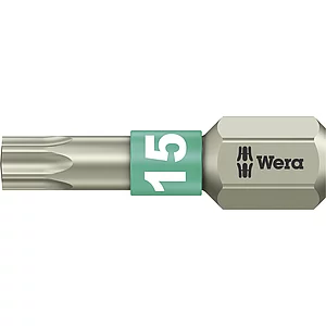 WERA Bit-Einsatz Edelstahl 3867/1TS 1/4"sechskant TX15/25 mm Torx®