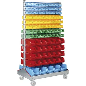 ALLIT Fahrregal ProfiPlus 1200 x 730 x 2040 mm mit 226 Sichtlagerkästen