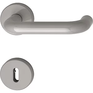 Drückergarnitur 111.20 R - auf Rosette BB, 38 - 48, felsgrau