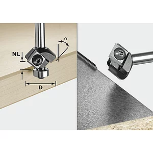 FESTOOL Wepla-Fasefräser HW S8 45° D27 12x12