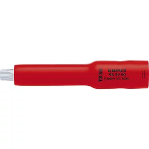 KNIPEX Steckschlüssel-Einsatz isoliert 9829, 3/8" für TX50, Länge 117 mm