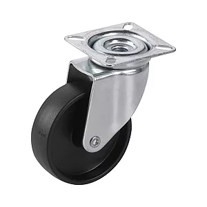 DÖRNER + HELMER Lenkrolle Kunststoff-Rad schwarz 75 mm 60 kg