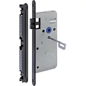 DORMAKABA Magnetfallenschloss Solo mit verstellbarem Schließblech,schwarz matt