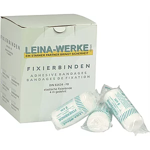 LEINA Fixierbinde elastisch weiß DIN 61634-FB 6 cm breit 4 m lang