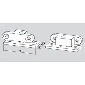 DORMA-Glas Bodenlager 01.137 für Feuchträume, Kunststoff