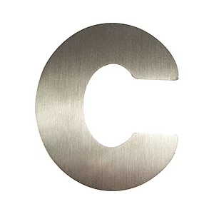 Kleinbuchstabe c, Höhe 60 mm, Edelstahl