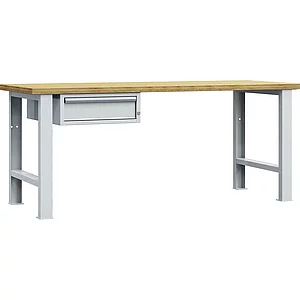 LISTA Werkbank 27x36E Multiplex 2000x750x840mm KEY Lock RAL7035 1 Lade 75kg