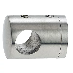 CROSO Querstabhalter für geraden Anschluss, Bohrung 10,2 mm, Edelstahl V2A
