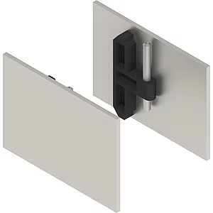 HELM GT-L Abdeckkappen-Set für Seitenteil Aluminium Edelstahl-Effekt