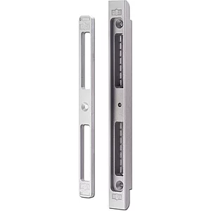 Schließblech verstellbar SB/VAR.7 z.Einfräsen,Rad. 3,5 mm, Zamak silberfarbig