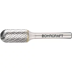 BOHRCRAFT HM-Frässtift Form C Walzenrund Kopf ø 6 mm Länge 16 mm Zahnung Z3-X