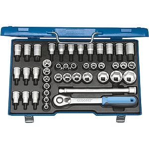 GEDORE Steckschlüssel-Satz ITX19 INU-20 1/2"vierkant m. Umschaltknarre 42-teilig