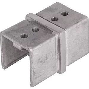 IAM DESIGN Verbinder für Nutrohr 40 x 40 x 1,5 mm, Edelstahl geschliffen V4A