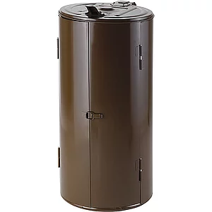 Wertstoffsammler rund 120 Liter braun