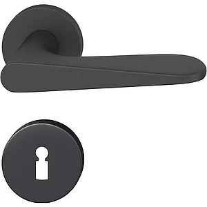 FSB Drückergarnitur 12 1144 ASL auf Rosette BB, schwarz matt