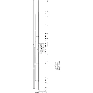 KFV MFV-Schloss BS 8100 DIN, DM 45, Stulp 16 mm eckig,verzinkt silber