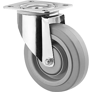 TENTE Lenkrolle Elastik grau Platte 125 mm 250 kg