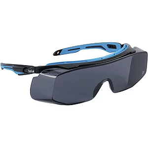 BOLLÉ Schutzbrille Tryon OTG Sichtscheibe Rauchglas, Rahmen Schwarz/Blau