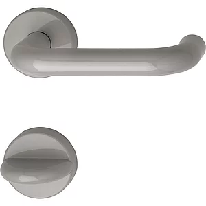 Drückergarnitur 111.20 R - auf Rosette WC, 38 - 48, felsgrau