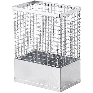 Müllkorb eckig verzinkter Draht 55 Liter