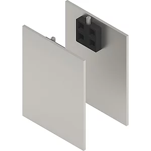 SOLIDO 100/HELM Abdeckkappen-Set Technikblende 2x Abstandsprofil 15 Edelstahl