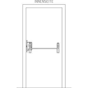 BKS Fluchttürschloss-Set 1 flg. Funktion B/EN 1125, links, DM 65, Edelstahl