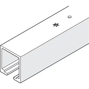HAWA Junior 120 Laufschiene Deckenmontage L=3000 mm Aluminium farblos eloxiert