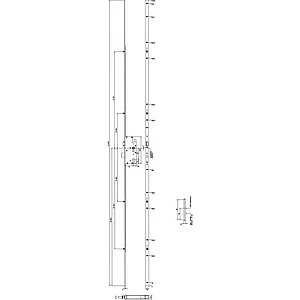 KFV MFV-Schloss BS 8100 ÖNORM, DM 55, Stulp 20 mm eckig, silber verzinkt