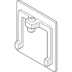 HAWA Junior 120 Holz/Glas Abdeckkappe Winkelprofil verchromt matt