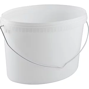 Eimer Oval 5,5L weiß mit Bügel ohne Deckel