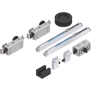 HELM GT-L 50 Beschlagset Glas 8-10 mm ohne Laufschiene 50 kg schwarz matt