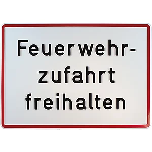 Hinweisschild Feuerwehrzufahrt 500 x 350 mm