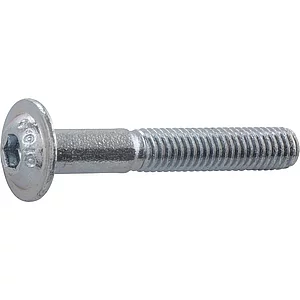 ISO7380-2 010.9 M 8x 45 verzinkt-blau Linsenschraube mit Flansch und ISK