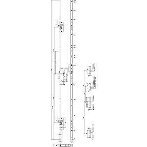 KFV MFV-Schloss BS 2300 DIN, DM 45, U-Stulp 24 x 6,3 mm, silber verzinkt