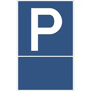 Parkplatzschild Freifläche zur Selbstbeschriftung 250 x 400 mm