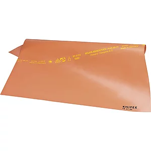 KNIPEX VDE Gummi-Abdecktuch 9867, Abmessung 1000 x 1000 x 1 mm, orange