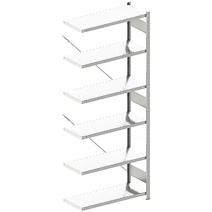 META Steck-Anbauregal 2500 x 1000 x 400 mm 6 Fachböden 150 kg