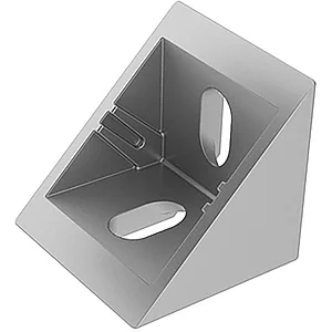 FATH Zinkwinkel 40 x 40 mm pulverbeschichtet alufarbig flach Nut 8