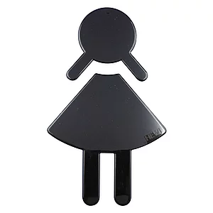 Symbol Frau selbstklebend, 87 x 150 mm, Nylon tiefschwarz