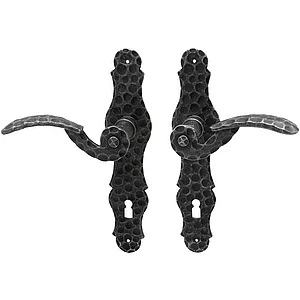 HALCÖ Drückergarnitur SILL - auf Schild WC 90, 38-45, schwarz lackiert