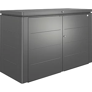 BIOHORT Gartenschrank HighBoard 200 dunkelgrau-metallic