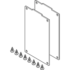 Abdeckung stirnseitig HAWA-Frontslide 60/A,60/matic,f.Deckenbefest. silber elox.