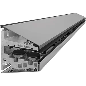 Glasvordachsystem SMART GLASS, Glasbreite 1500 mm, Aluminium Edelstahl-Effekt